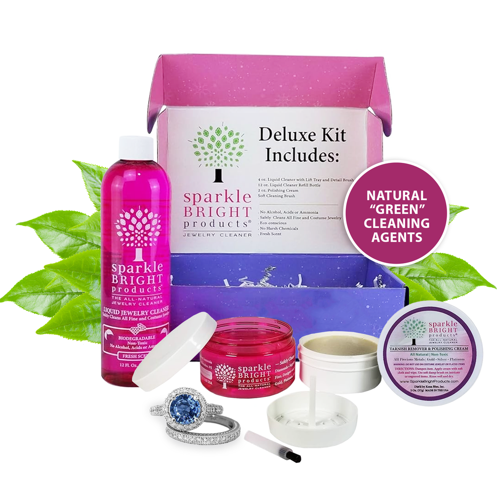 Sparkle Bright Jewelry Cleaner | Deluxe Gift Box Jewelry Cleaning Kit