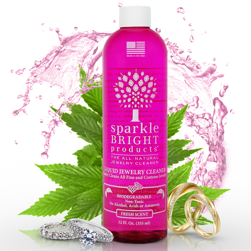 Sparkle Bright Jewelry Cleaner | Liquid Jewelry Cleaning Solution, 12oz. Refill Bottle