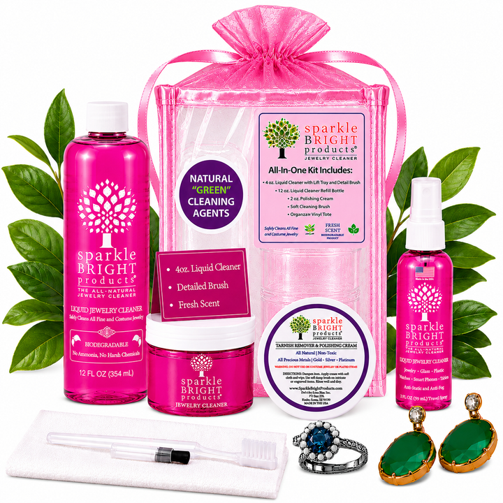 Sparkle Bright Jewelry Cleaner | All-In-One Jewelry Cleaning Kit
