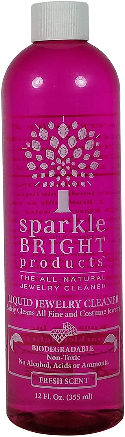 Sparkle Bright All-Natural Jewelry Cleaner - Deluxe Jewelry Cleaning Kit -  Ultrasonics, Gold, Silver, Diamonds, Fine, Costume, Designer Jewelry 
