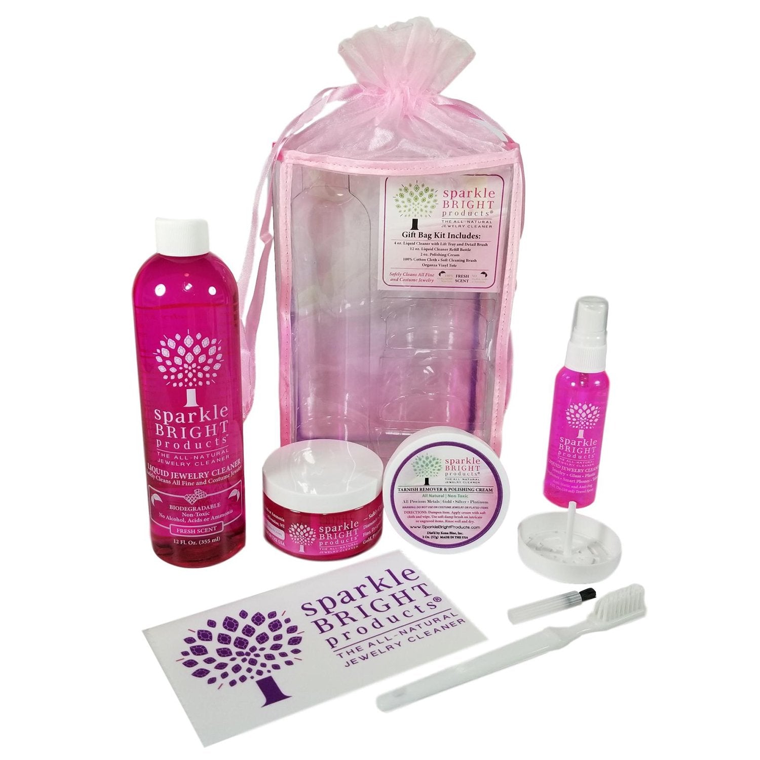 Sparkle Bright Jewelry Cleaner All-In-One Jewelry Cleaning Kit